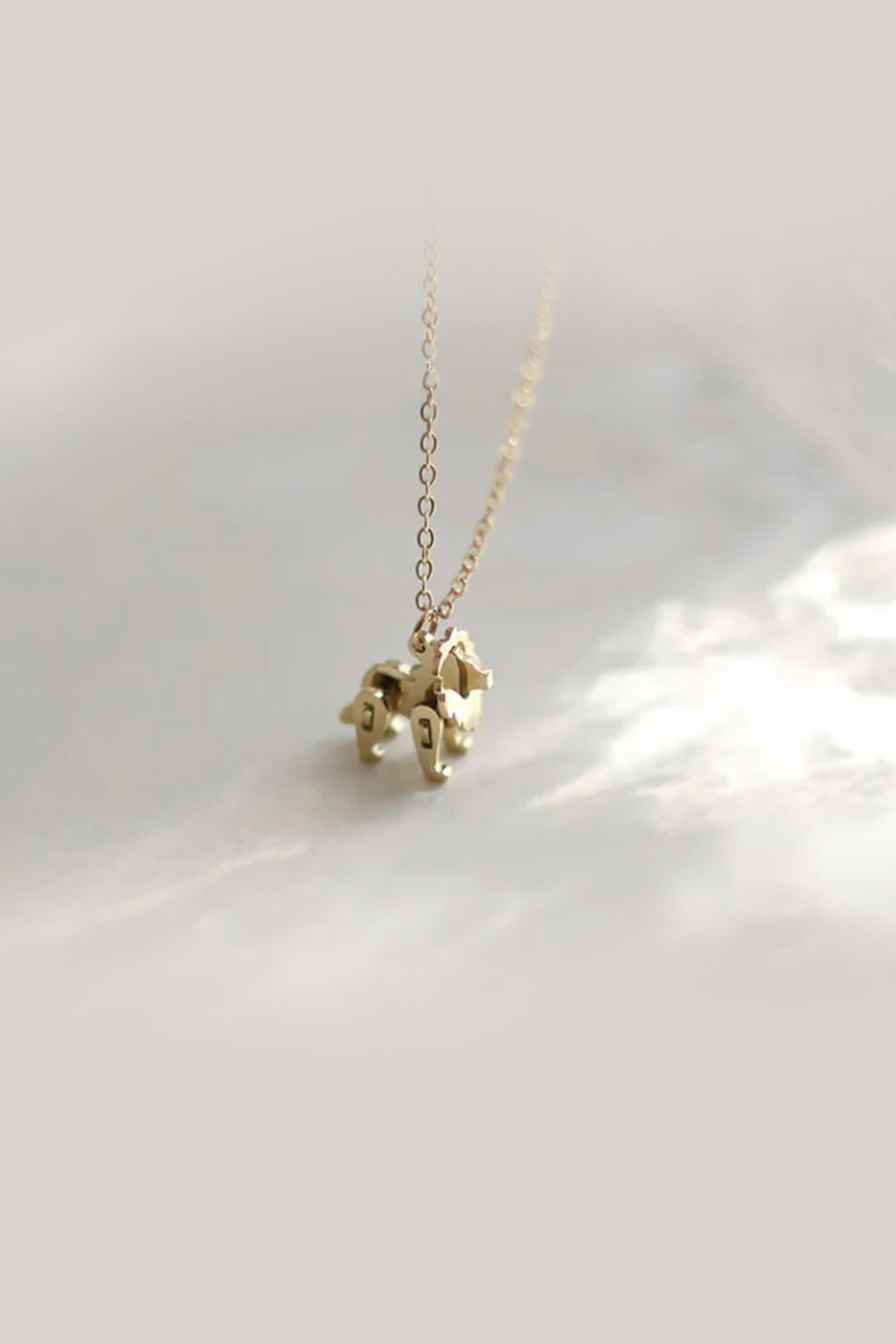Gold Plated Leo Necklace by Peachy Accessories at Pernia's Pop Up Shop