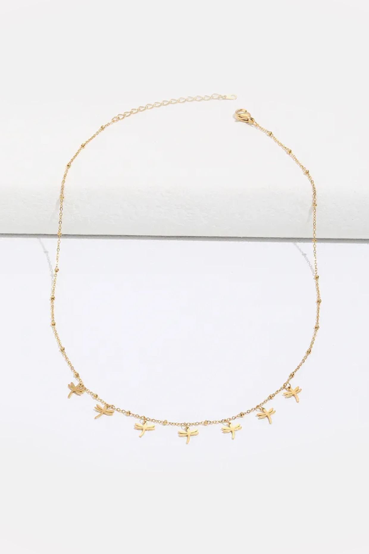 Gold Plated Dragonfly Necklace by Peachy Accessories at Pernia's Pop Up Shop