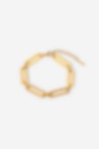 Gold Plated Chunky Bracelet by Peachy Accessories at Pernia's Pop Up Shop