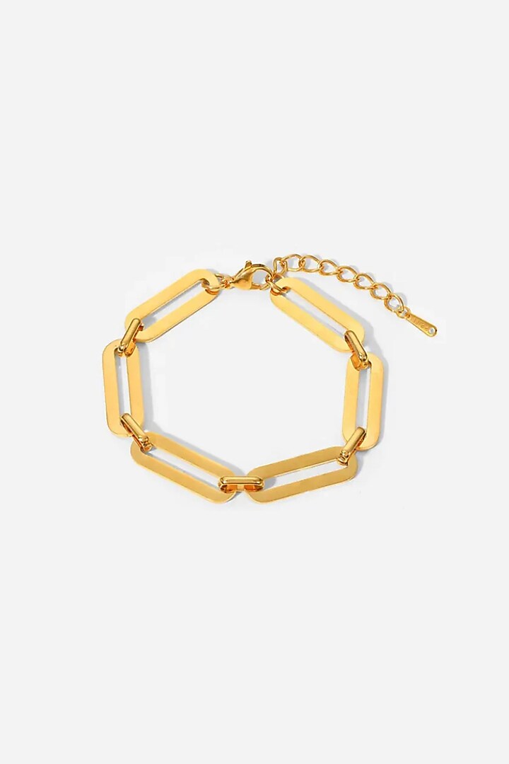 Gold Plated Chunky Bracelet by Peachy Accessories at Pernia's Pop Up Shop