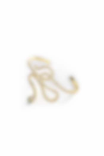 Gold Plated Zircon Serpent Adjustable Bangle by Peachy Accessories at Pernia's Pop Up Shop
