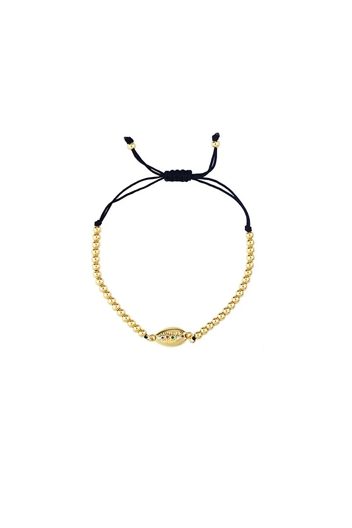 Gold Plated Shell Zircon Bracelet by Peachy Accessories at Pernia's Pop Up Shop