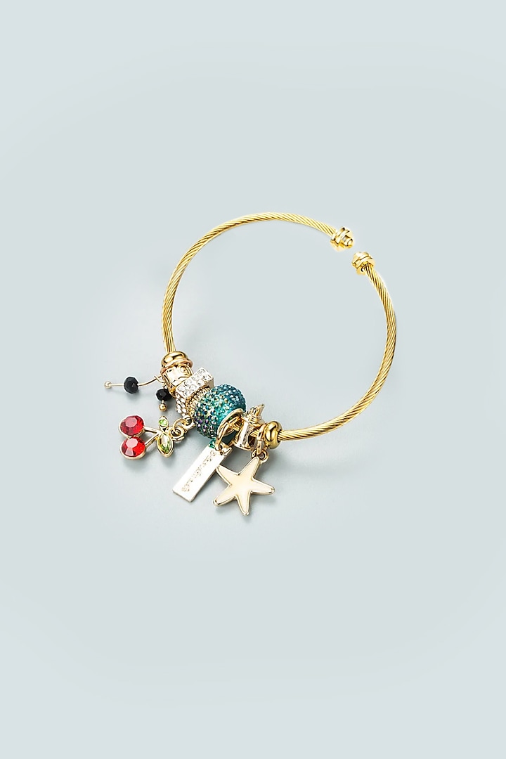 Gold Plated Multi-Colored Cherry Charm Bracelet
by Peachy Accessories at Pernia's Pop Up Shop