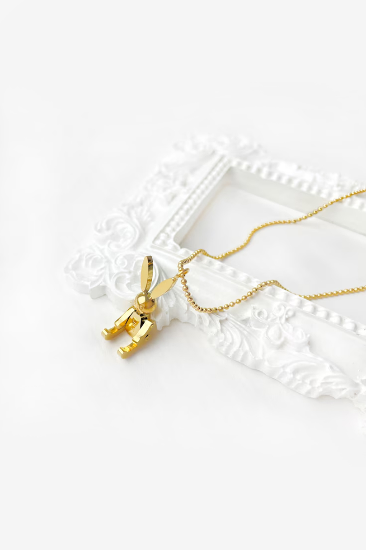 Gold Plated Cute Mini Bunny Necklace by Peachy Accessories at Pernia's Pop Up Shop
