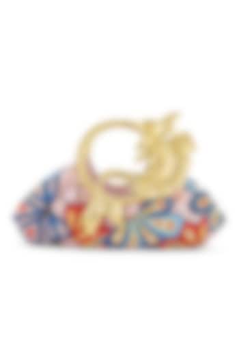 Pink Satin Crystal Embroidered Handbag by Papa don't preach by Shubhika Accessories at Pernia's Pop Up Shop