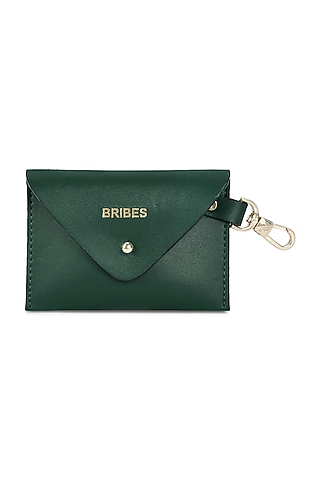 Green Faux Leather Embossed Mini Bag by Papa don't preach by Shubhika Accessories