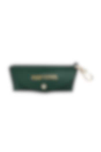 Green Faux Leather Embossed Mini Pet Bag by Papa don't preach by Shubhika Accessories at Pernia's Pop Up Shop