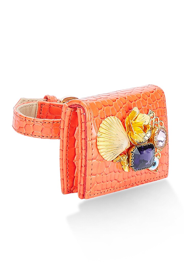 Tangerine Embellished Mini Bag by Papa don't preach by Shubhika Accessories