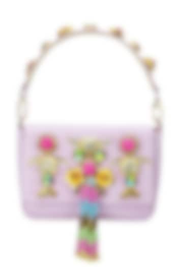 Frosted Lavender Embellished Bag by Papa don't preach by Shubhika Accessories