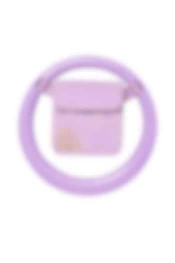 Lilac Faux Leather Spidey Handbag by Papa don't preach by Shubhika Accessories at Pernia's Pop Up Shop