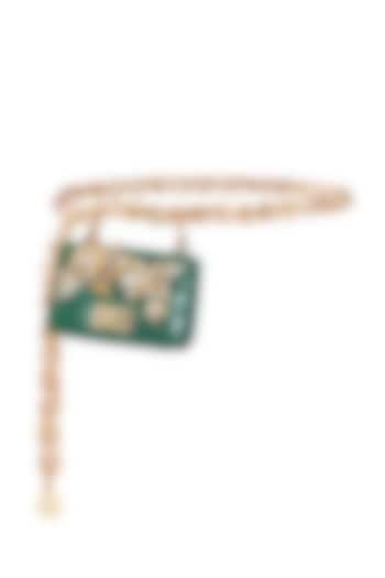 Sacramento Green Faux Leather Belt Bag by Papa don't preach by Shubhika Accessories at Pernia's Pop Up Shop