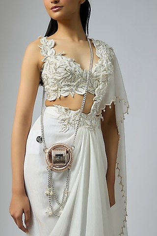Rose Gold Faux Leather Pearl Mini Crossbody Bag by Papa don't preach by Shubhika Accessories