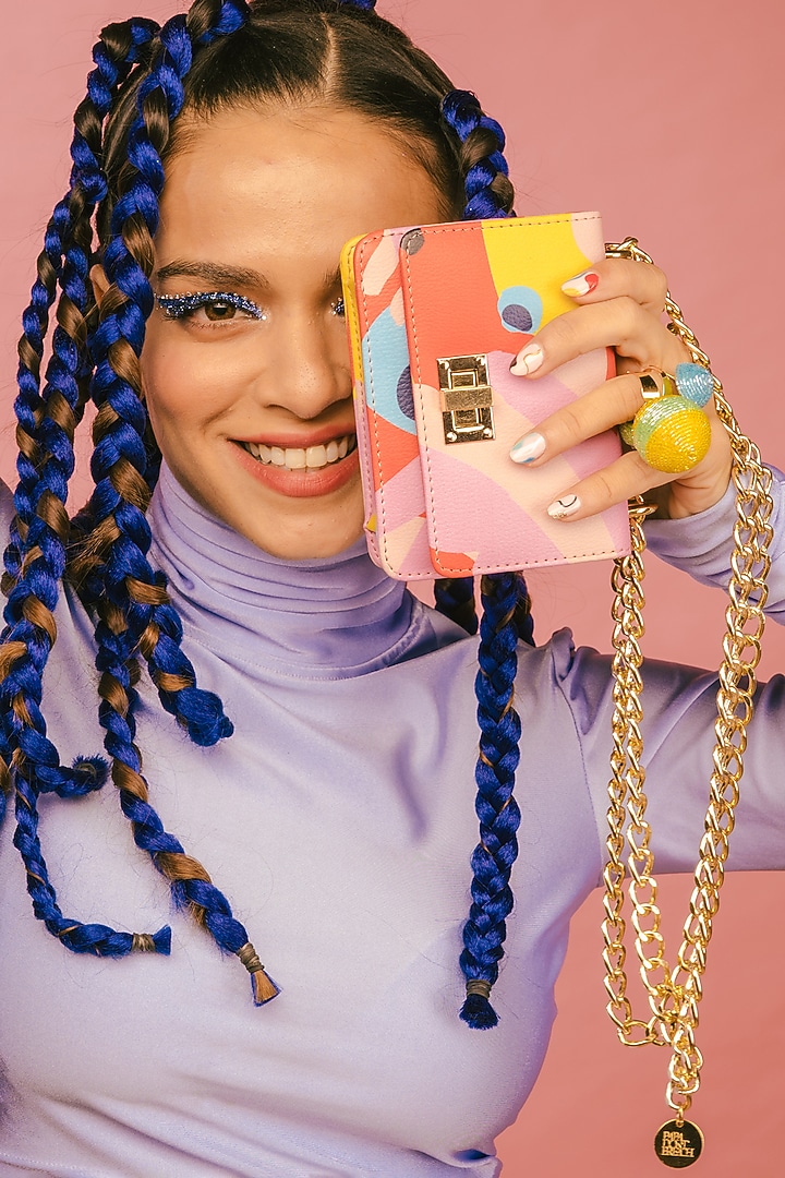 Multi-Colored Mini Crossbody Bag by Papa don't preach by Shubhika Accessories at Pernia's Pop Up Shop