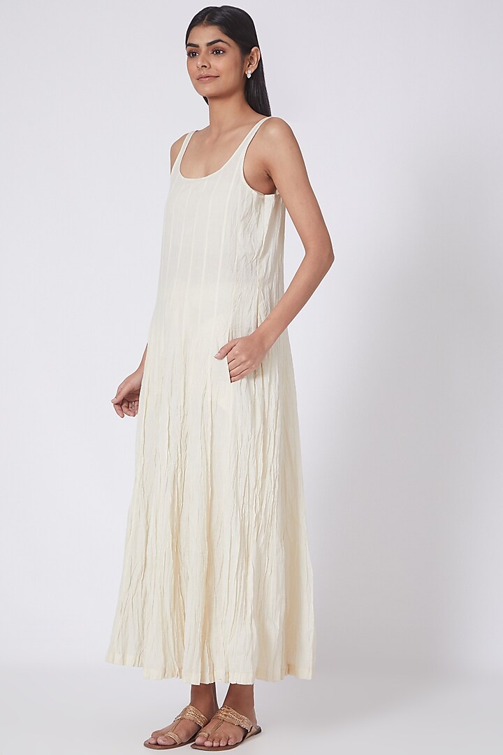 Grey Zardosi Embroidered Vacation Dress by Prama by Pratima Pandey at Pernia's Pop Up Shop