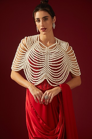 White Pearl Handcrafted Cape by PETERPAN TRINKETS