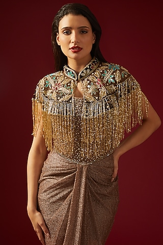 Multi-Colored Embroidered Cape by PETERPAN TRINKETS