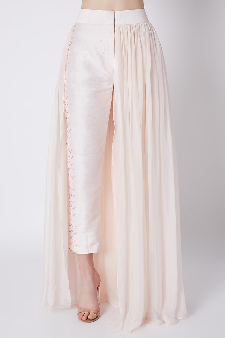 Creme Embroidered Jacket Set by MASUMI MEWAWALLA at Pernia's Pop Up Shop