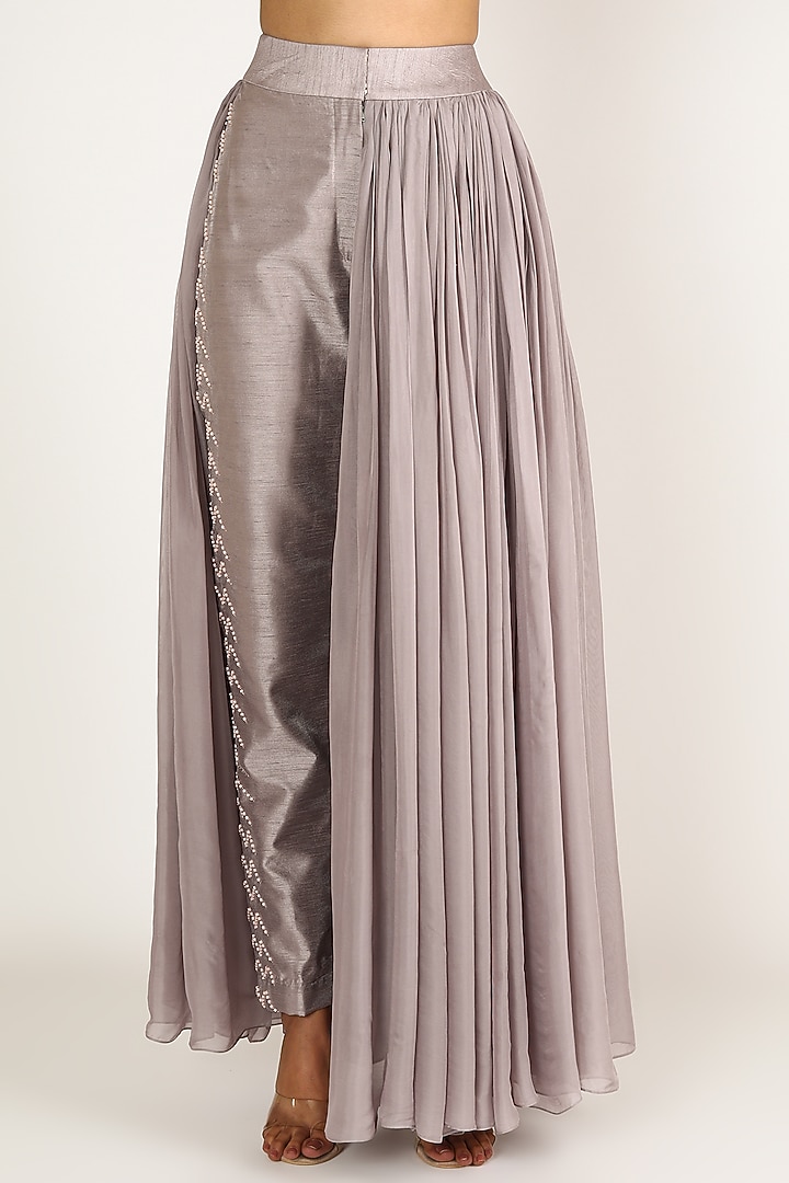 Lilac Embroidered Skirt Set by MASUMI MEWAWALLA at Pernia's Pop Up Shop