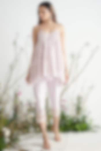 Lilac Embroidered Tunic Set by MASUMI MEWAWALLA at Pernia's Pop Up Shop