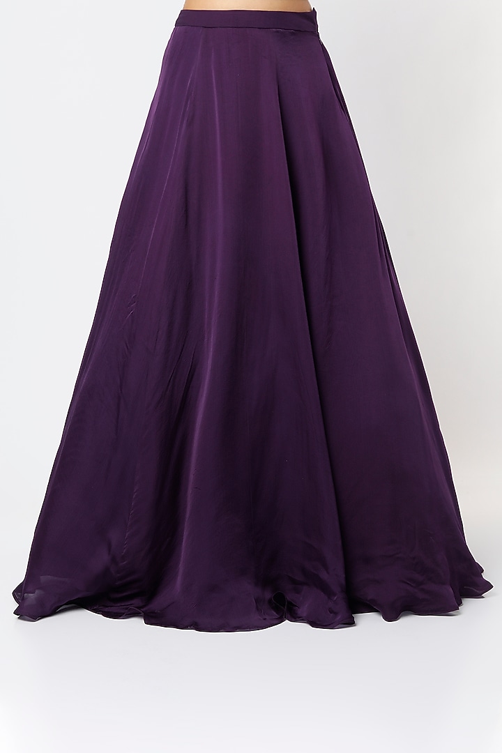 Purple Embroidered Jacket Set by MASUMI MEWAWALLA at Pernia's Pop Up Shop