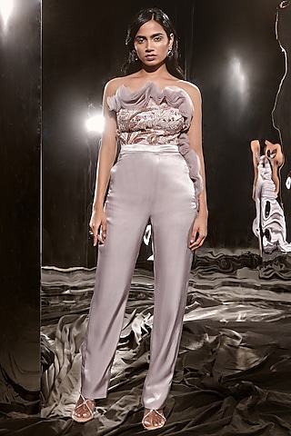 Buy Ruffle Jumpsuit for Women Online from India's Luxury Designers 2024