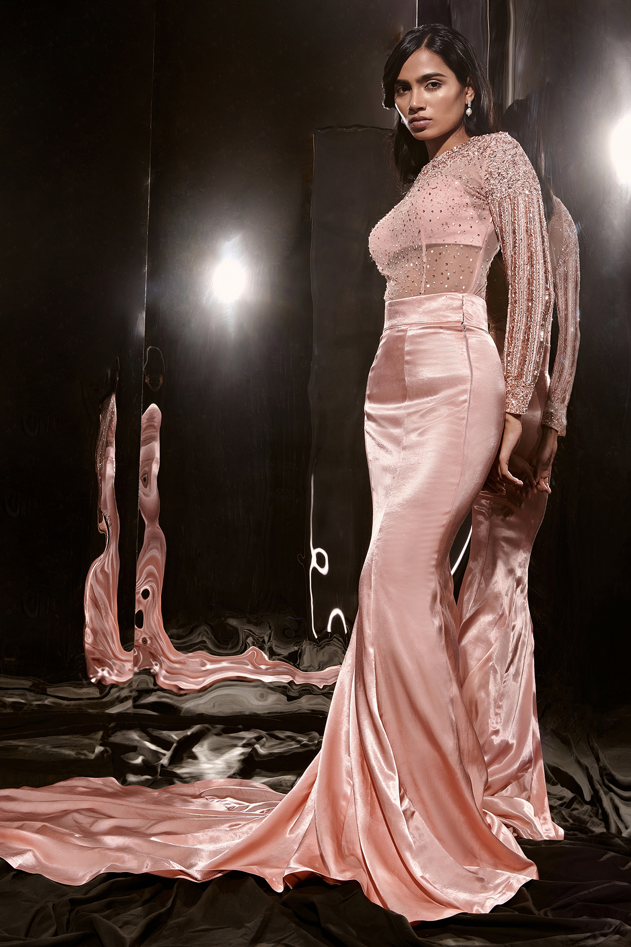 Pink skirt haute couture new arrivals