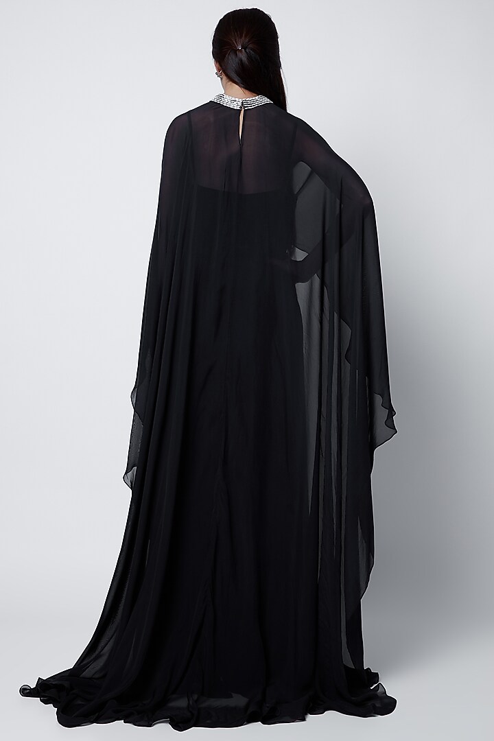 Navy Blue Embroidered Jumpsuit by MASUMI MEWAWALLA at Pernia's Pop Up Shop