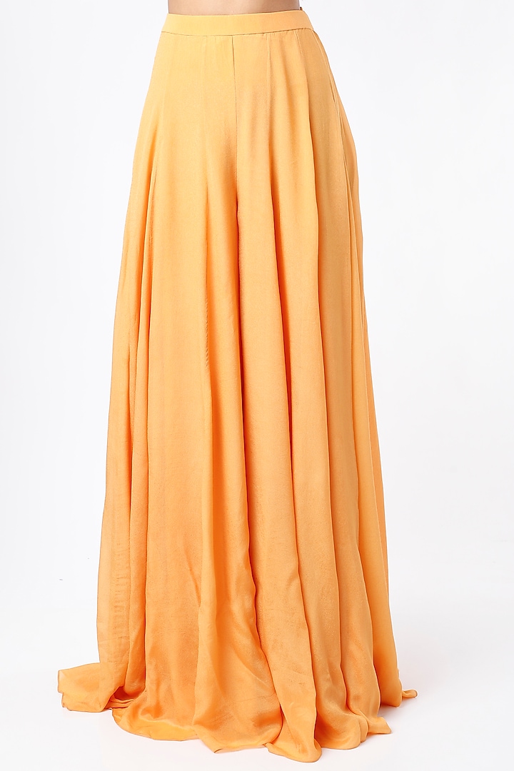 Mustard Organza Wedding Sharara Set by MASUMI MEWAWALLA at Pernia's Pop Up Shop
