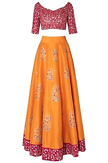 Haldi yellow embroidered lehenga set available only at Pernia's Pop Up ...