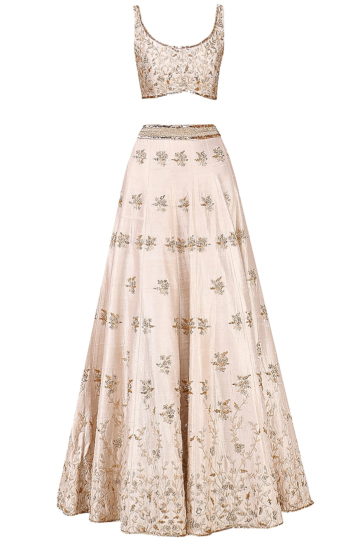 Pink embroidered lehenga set available only at Pernia's Pop Up Shop.