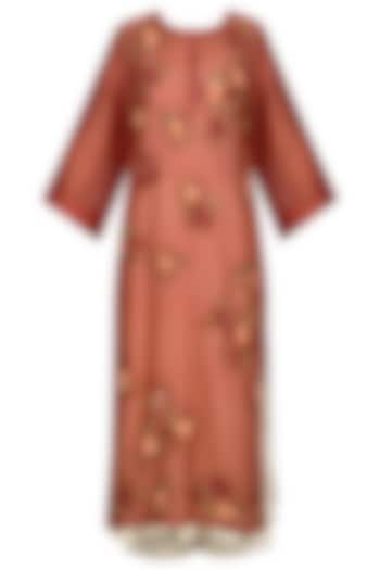 Red embroidered kurta with anarkali and palazzo pants set available only at Pernia's Pop Up Shop.