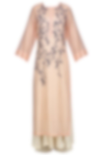 Baby pink embroidered kurta with anarkali and palazzo pants set available only at Pernia's Pop Up Shop.
