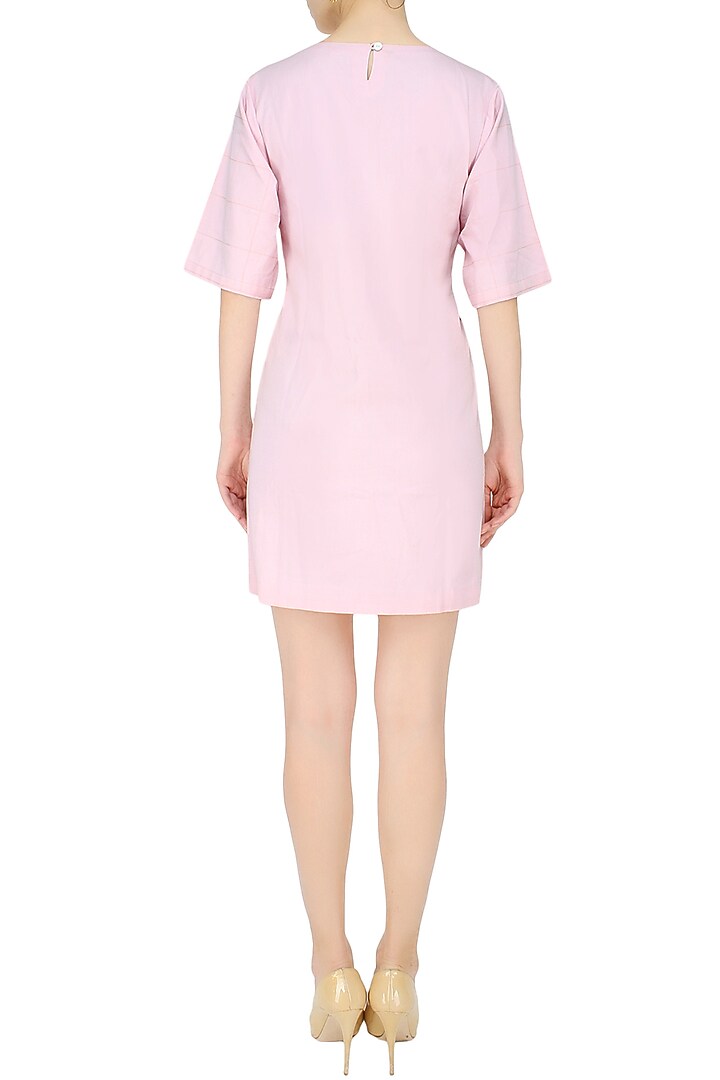 Pink embroidered anti-fit dress available only at Pernia's Pop Up Shop.