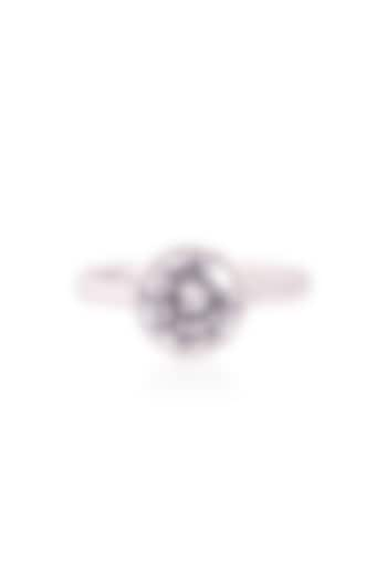 White Finish 8ct Round-Cut Solitaire Cubic Zirconia Ring In Sterling Silver by PRATA at Pernia's Pop Up Shop