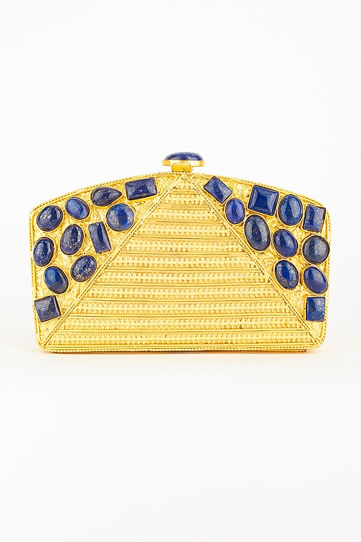 Gold Handmade Metal Clutch  by PRACCESSORII at Pernia's Pop Up Shop