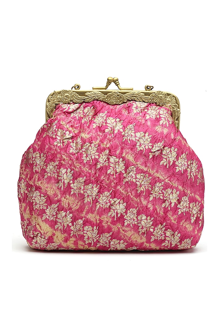 Pink Floral Arabesque Evening Bag by PRACCESSORII