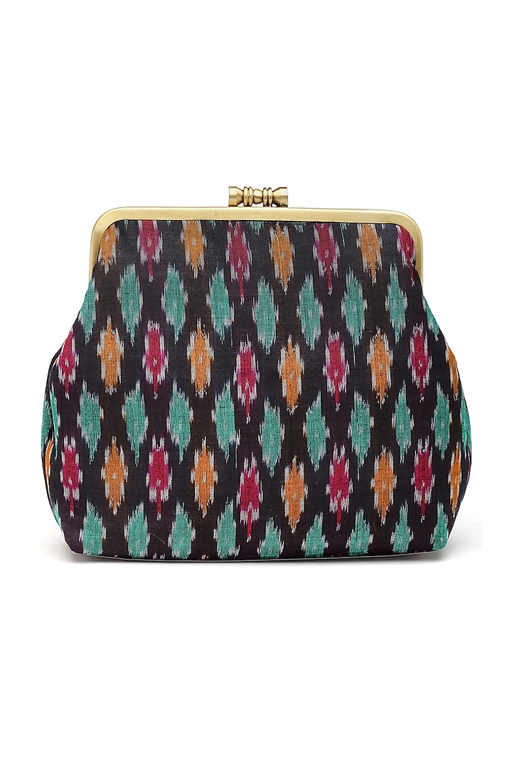 Multi-Colored Silk Ikat Brocade Evening Bag by PRACCESSORII