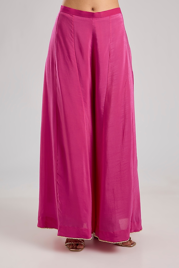 Pink Crepe Silk Tunic Set by Prahnaaya at Pernia's Pop Up Shop