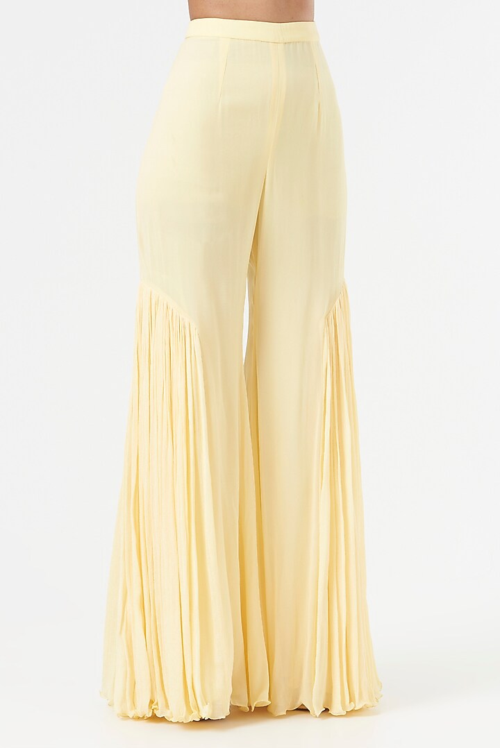 Gold Lemon Hand Embroidered Jacket Set by prakriti chawla at Pernia's Pop Up Shop