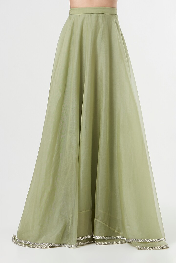 Emerald Green Hand Embroidered Bridal Anarkali Set by prakriti chawla at Pernia's Pop Up Shop