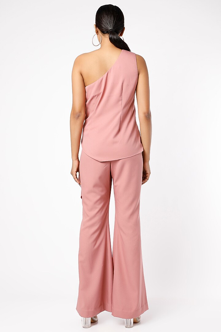 Nude Pini Banana Crepe Pant Set by prakriti chawla at Pernia's Pop Up Shop