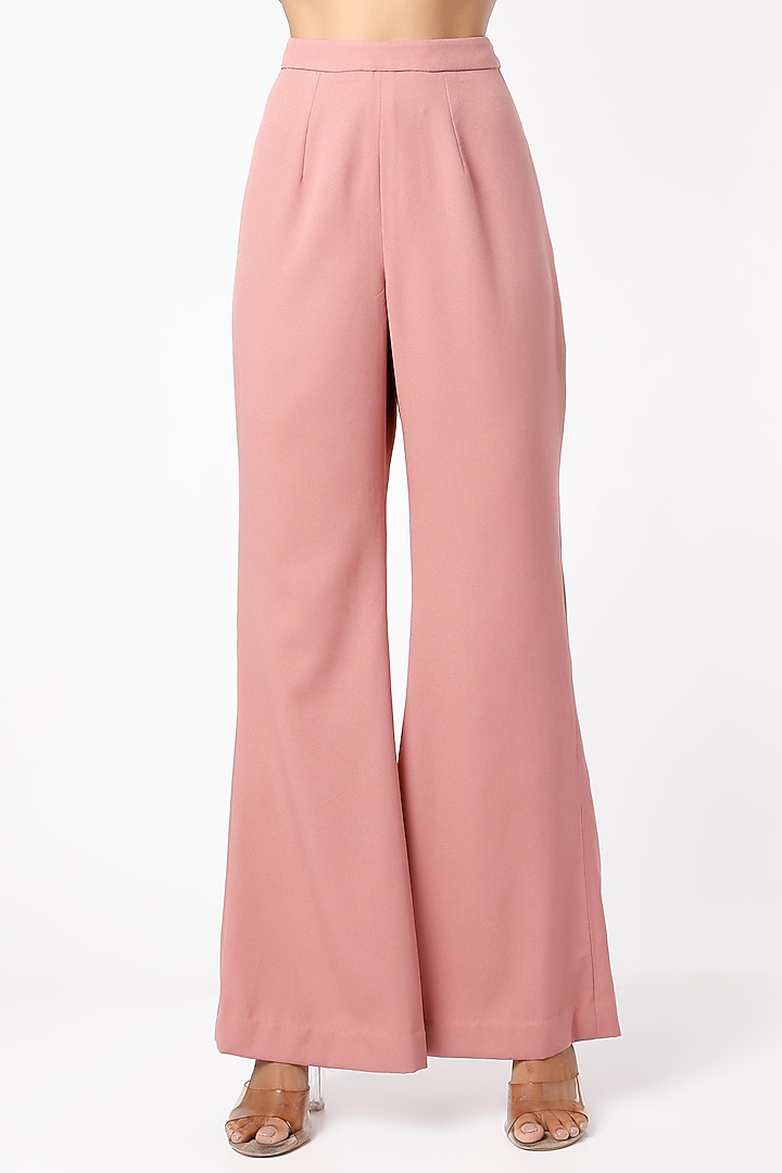 Nude Pini Banana Crepe Pant Set by prakriti chawla at Pernia's Pop Up Shop