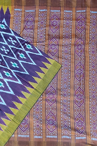 Multi Colored Handwoven Tie-Dye Saree by Pramod Sur