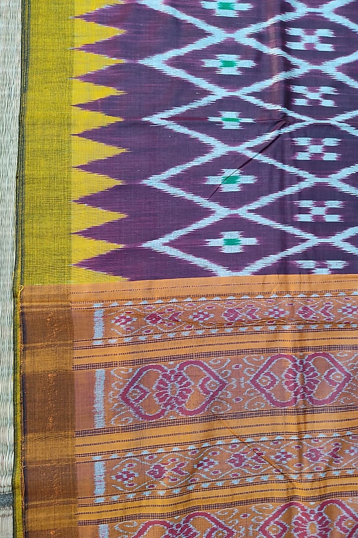 Multi Colored Handwoven Tie-Dye Saree by Pramod Sur at Pernia's Pop Up Shop