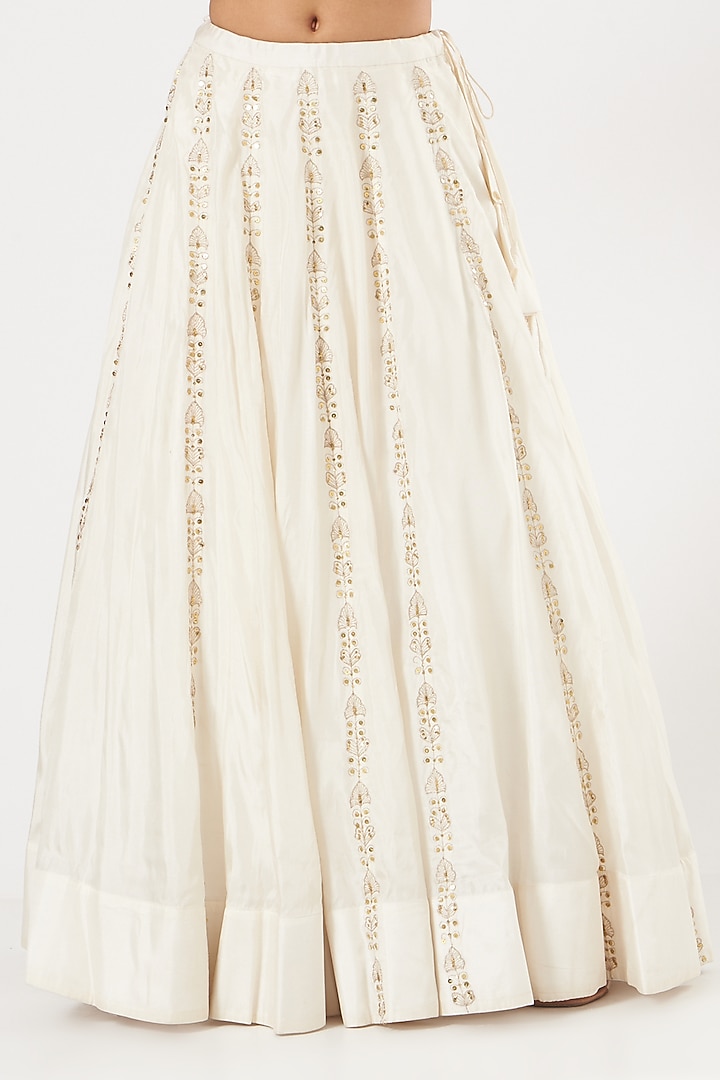 Pink & White Kalidar Wedding Lehenga Set by PRATIBHA SULTANIA at Pernia's Pop Up Shop