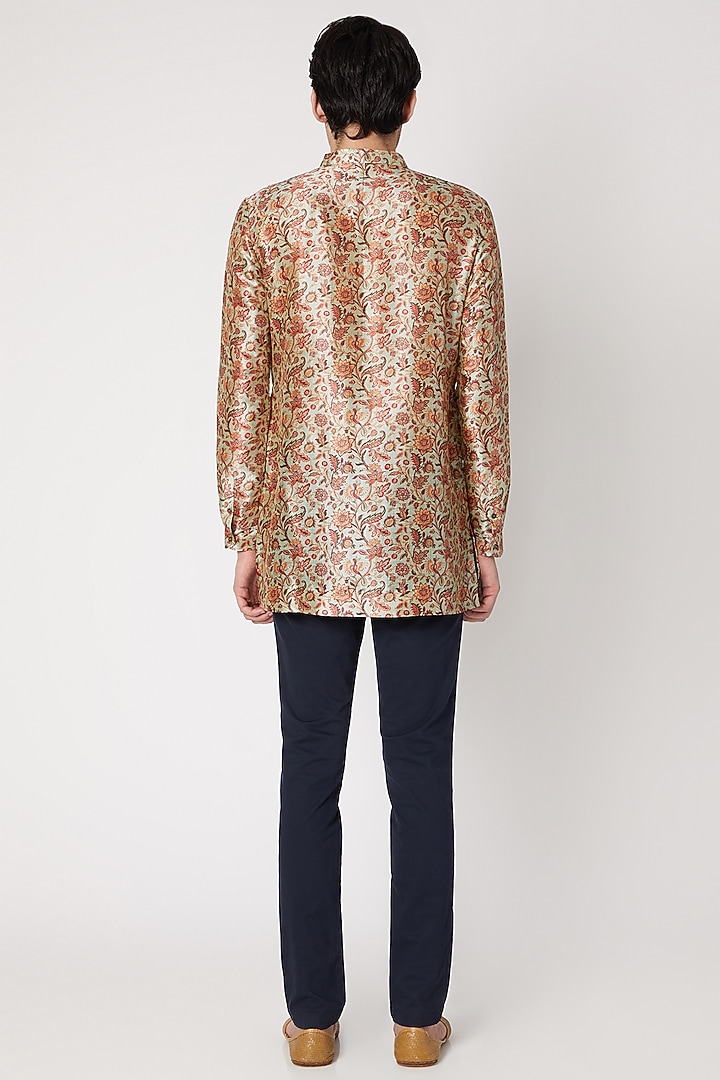 Pink Printed Short Kurta by Pranay Baidya Men at Pernia's Pop Up Shop