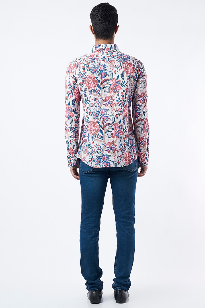 Multi-Coloured Printed Party Wear Shirt by Pranay Baidya Men at Pernia's Pop Up Shop