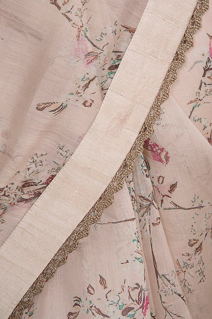 Pink Printed Party Wear Saree by Pranay Baidya at Pernia's Pop Up Shop