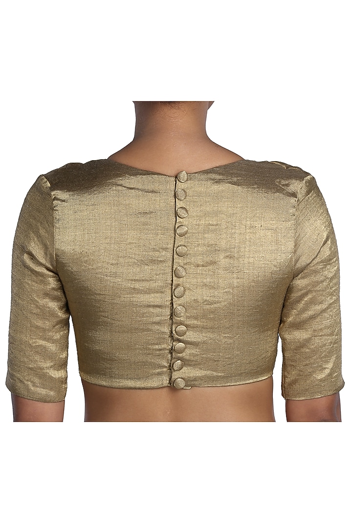 Golden Tissue Blouse by Pranay Baidya at Pernia's Pop Up Shop