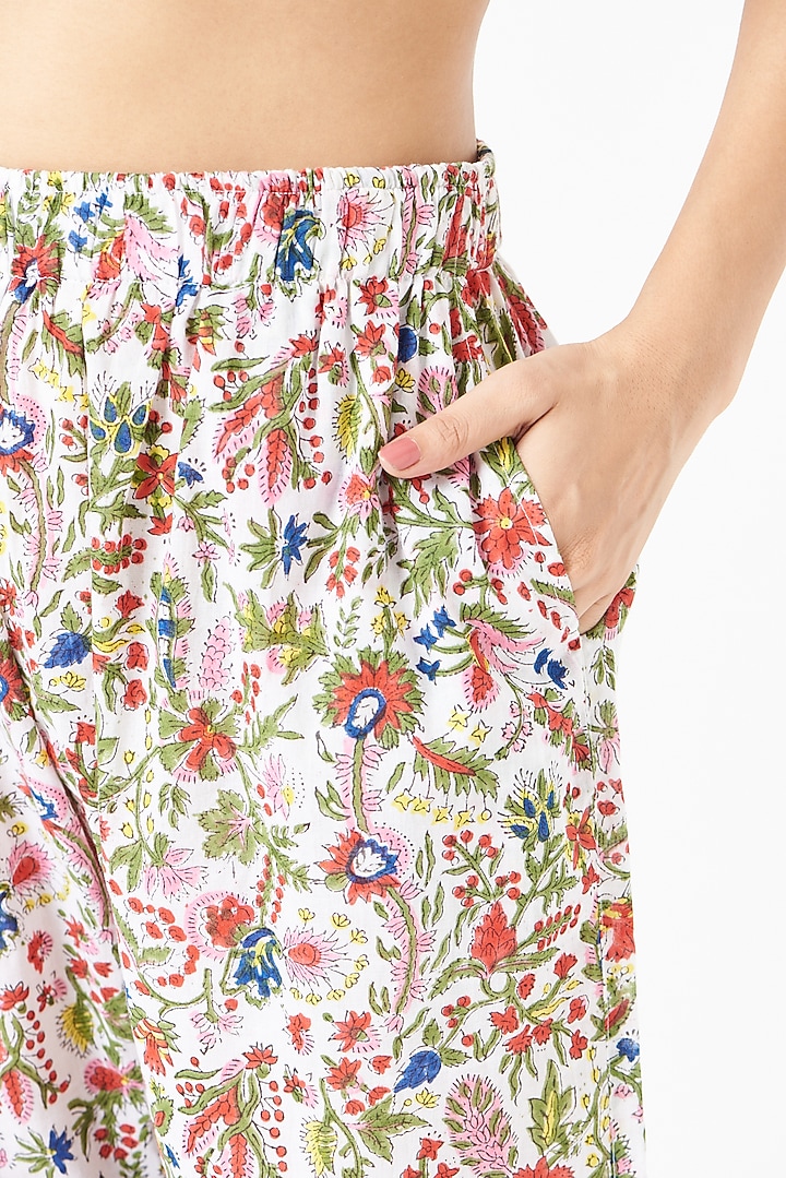 White Printed Kurta Set by Pranay Baidya at Pernia's Pop Up Shop